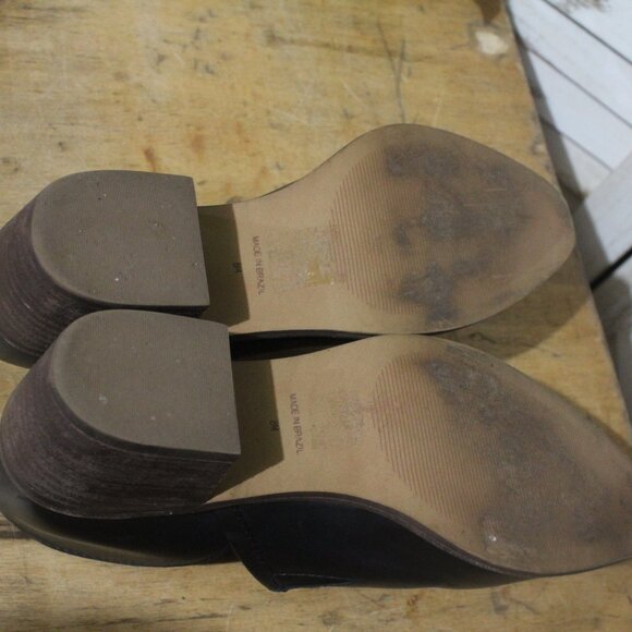 Madewell Black Ankle Boots with Brown Heel - Picture 6 of 9